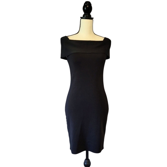 T Alexander Wang womens black bandage above the knee length fitted dress size M - Picture 1 of 12